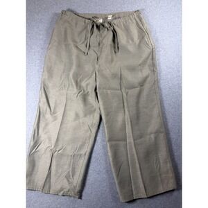 Vintage Banana Bay Resortwear Capri Lined Cropped Pants Women's XL Olive SKU 291